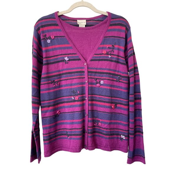 Vintage 90s Koret Cardigan Sweater Size Medium Button Front Knit Deadstock NEW - Picture 1 of 7